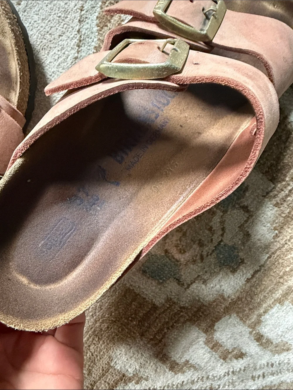 Birkenstock Women's Double Buckle Sandals in Blush Pink